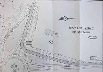 Aménagement du virage du Mulsanne : plan du projet (1986).