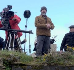 Eric Cantona sur le tournage de la série Le Voyageur à Saint-Brevin-les-Pins